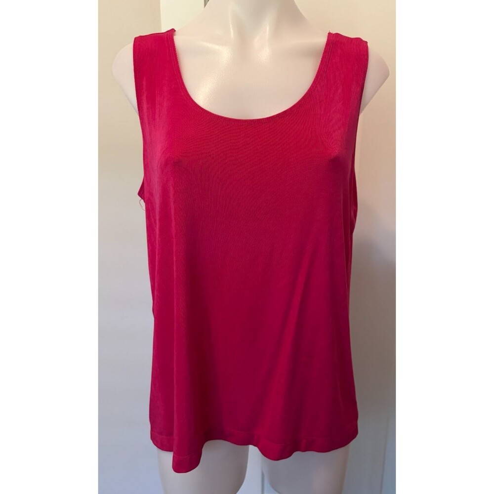 Chicos Travelers Womens Knit Tank TOP Sleeveless Hot Pink Size 3 (XL/16)